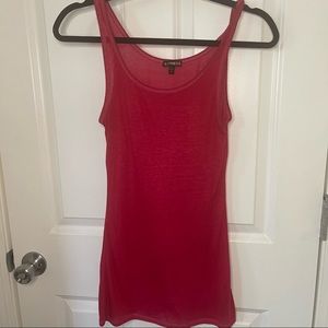 Express sheer red tank top